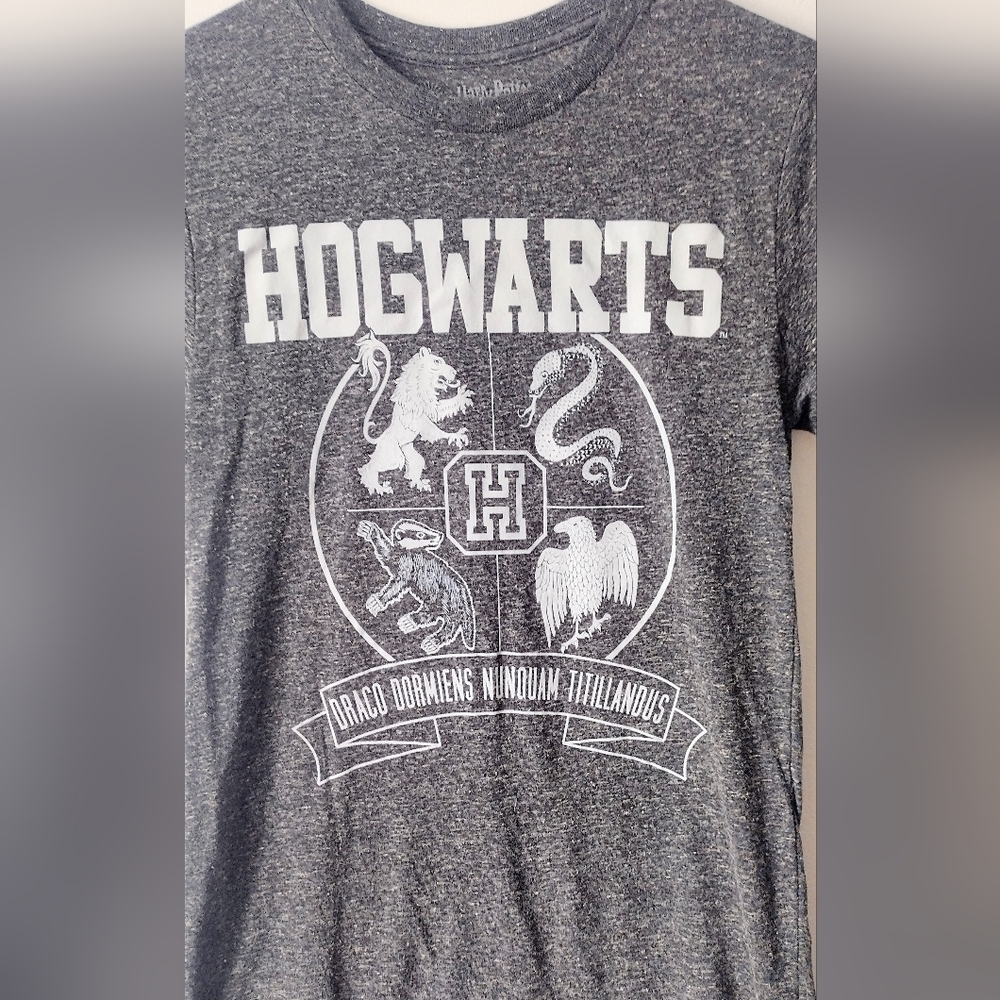 Gray Harry Potter Hogwarts T-Shirt Size Juniors Small - Picture 3 of 4